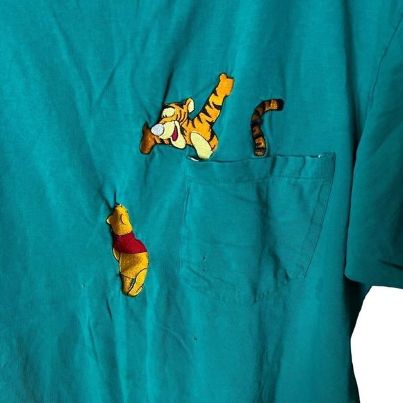 VTG Winnie The Pooh Embroidered T Shirt Large - Picture 2 of 4